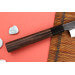 Couteau yanagiba 30cm japonais artisanal Hatsukokoro Shirasagi manche en wengé