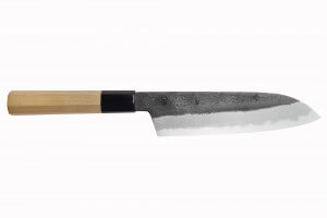 Couteau santoku 18cm japonais artisanal Sakai Kikumori Kikuzuki Kuro
