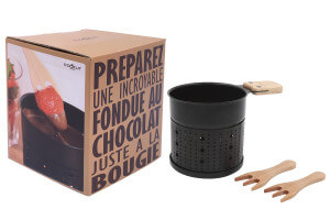 Fondue au chocolat à la bougie Cookut Lumi Choco pour 2 à 3 personnes