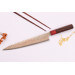 Couteau sujihiki 24cm japonais artisanal Takeshi Saji VG10 Rainbow Nashiji