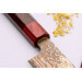 Couteau sujihiki 24cm japonais artisanal Takeshi Saji VG10 Rainbow Nashiji
