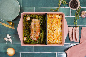 L'Incroyable Plat Ajustable Cookut 40x30cm guimauve