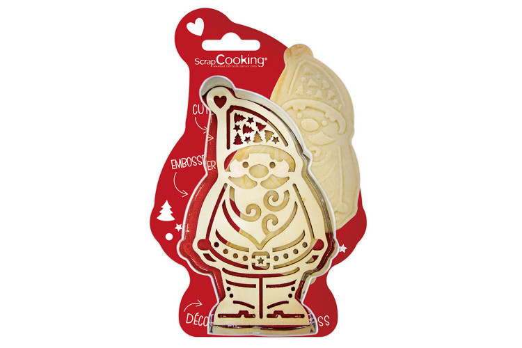 Emporte pi&egrave;ce Scrapcooking P&egrave;re No&euml;l + embosseur en bois