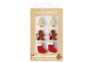 Décors Scrapccoking Sweet Xmas en pâte d'amande