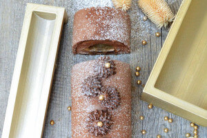 Moule à bûche Scrapcooking en silicone 25cm