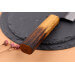 Couteau de chef 21cm japonais artisanal Yuzo Black AS chêne brûlé