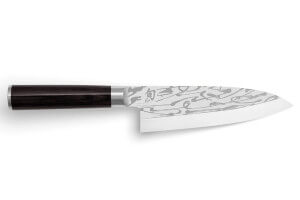 Couteau Deba japonais KAI Shun Pro Sho 16,5cm tranchant asymétrique