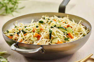 Wok bombé à queue De Buyer Mineral B ø32cm en fer avec anse