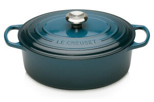 Cocotte ovale en fonte émaillée Le Creuset Signature 29cm Deep Teal