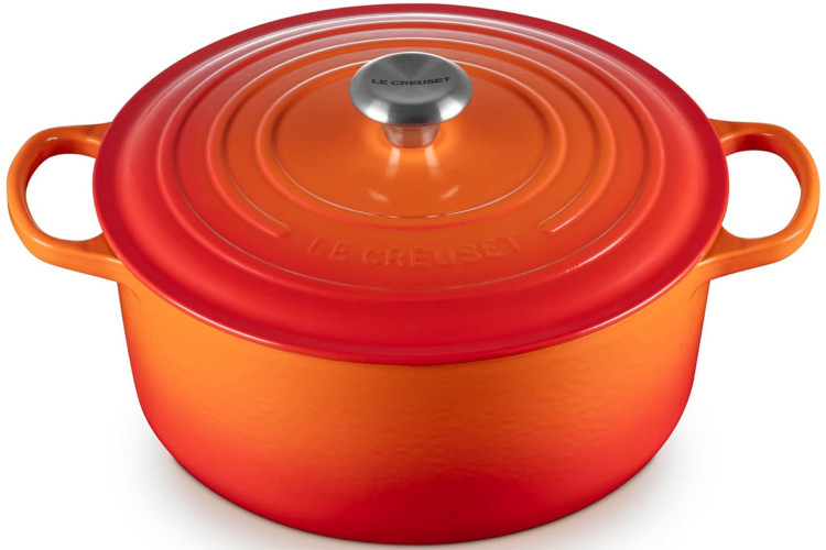 Cocotte ronde en fonte &eacute;maill&eacute;e Le Creuset Signature 28cm Volcanique