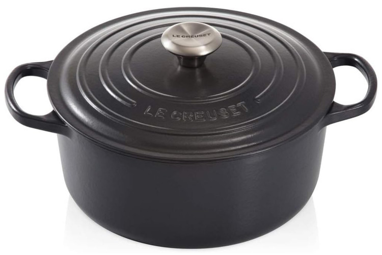 Cocotte ronde en fonte &eacute;maill&eacute;e Le Creuset Signature 28cm Noir Mat