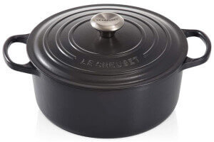 Cocotte ronde en fonte émaillée Le Creuset Signature 28cm Noir Mat
