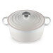 Cocotte ronde en fonte émaillée Le Creuset Signature 24cm Meringue