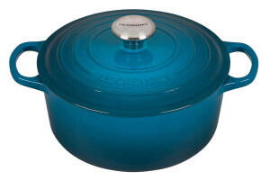 Cocotte ronde en fonte émaillée Le Creuset Signature 24cm Deap Teal