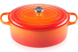 Cocotte ovale en fonte émaillée Le Creuset Signature 33cm Volcanique