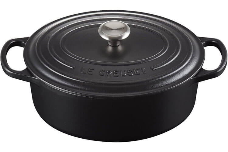 Cocotte ovale en fonte émaillée Le Creuset Signature 33cm Noir Mat