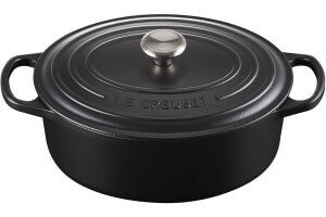 Cocotte ovale en fonte émaillée Le Creuset Signature 33cm Noir Mat