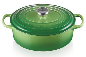 Cocotte ovale en fonte émaillée Le Creuset Signature 29cm Bambou