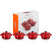 Set de 4 mini cocottes en céramique Le Creuset 10cm Cerise