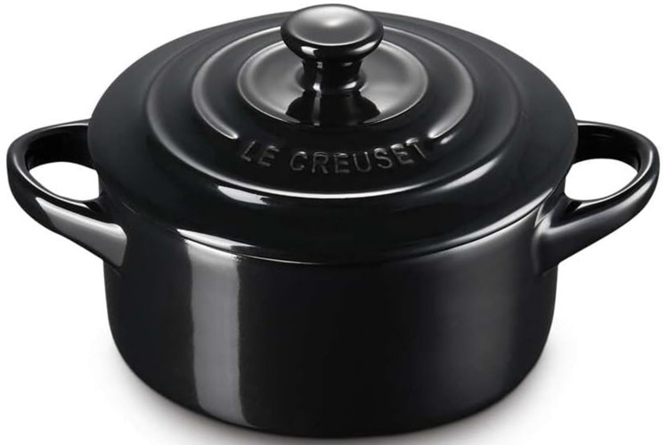 Mini cocotte ronde en c&eacute;ramique Le Creuset 10cm Noir Onyx
