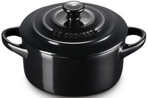 Mini cocotte ronde en céramique Le Creuset 10cm Noir Onyx