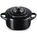 Mini cocotte ronde en céramique Le Creuset 10cm Noir Onyx