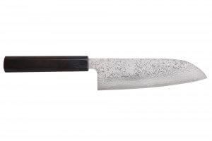 Couteau santoku 16,5cm japonais artisanal Makoto Kurosaki VG7 Damas