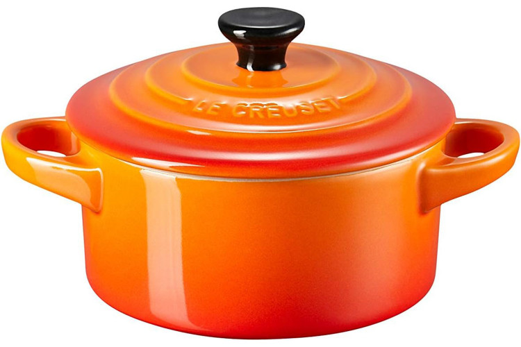 Mini cocotte ronde en c&eacute;ramique Le Creuset 10cm Volcanique