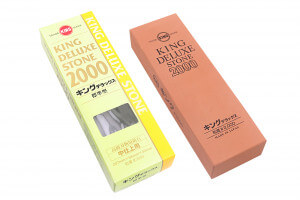 Pierre à aiguiser japonaise King Deluxe grains 2000 - Taille M