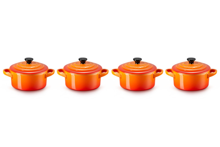 Set de 4 mini-cocottes en c&eacute;ramique - Volcanique