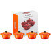 Set de 4 mini-cocottes en céramique - Volcanique