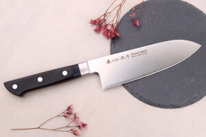 Couteau santoku 17cm japonais Satake Cutlery Black Pakkawood