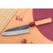 Couteau santoku japonais artisanal Wusaki Yuzo BS2 damas 16,5cm