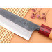Couteau santoku japonais artisanal Wusaki Yuzo BS2 damas 16,5cm