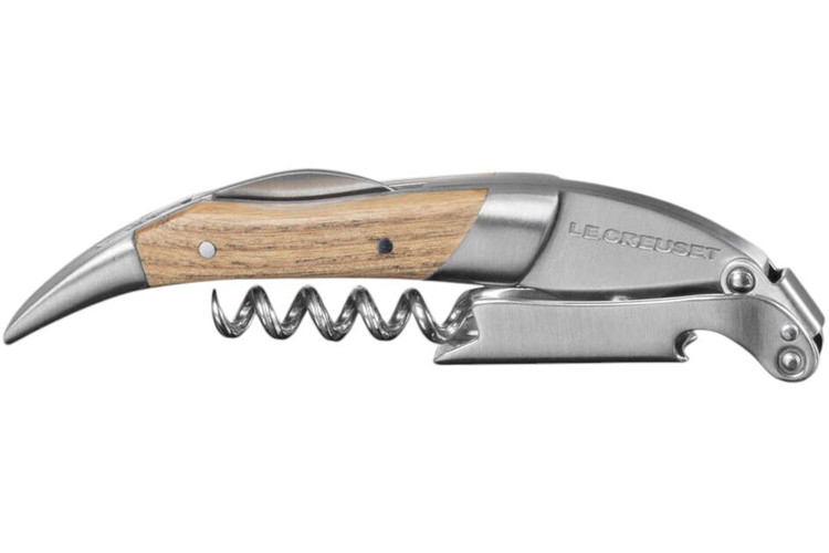 Tire-bouchon sommelier Le Creuset Premium en ch&ecirc;ne v&eacute;ritable