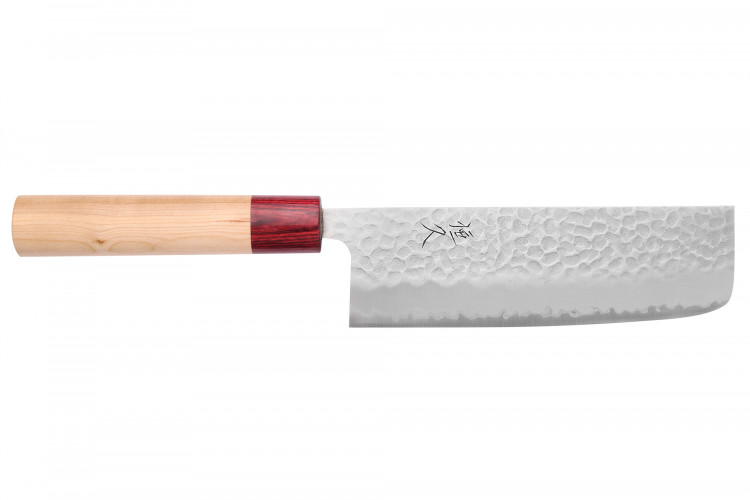 Couteau nakiri japonais artisanal Tsunehisa Aogami Super martel&eacute; 16,5cm