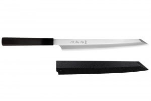 Couteau yanagiba kiritsuke 30cm japonais artisanal Sakai Takayuki Hien