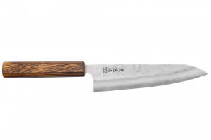 Couteau de chef japonais artisanal Wusaki Yoshi G3 chêne 18cm