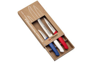 Coffret 3 couteaux professionnels Fischer Creative Chef Bleu Blanc Rouge
