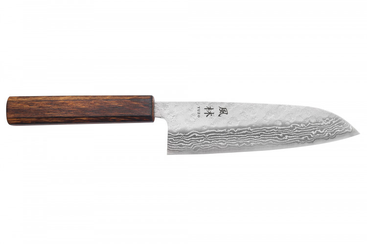 Couteau santoku 16,5cm japonais artisanal Yuzo Enju Damas 440C