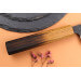 Couteau de chef 18cm japonais artisanal Yuzo Black AS chêne brûlé