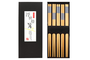 Set de 5 paires de baguettes chinoises en bambou Kutoyama - Modèle 2