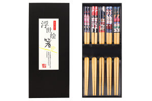 Set de 5 paires de baguettes chinoises en bambou Kutoyama - Modèle 4