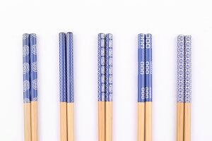 Set de 5 paires de baguettes chinoises en bambou Kutoyama - Modèle 9