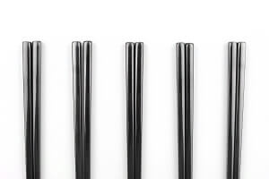 Set de 5 paires de baguettes chinoises en inox noir Kutoyama