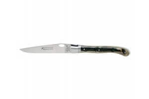 Couteau Laguiole GILLES, manche 12 cm corne de bélier jaspée