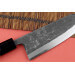 Couteau deba kiritsuke 15cm japonais artisanal Hatsukokoro Shirasagi manche en teck