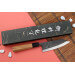 Couteau deba kiritsuke 15cm japonais artisanal Hatsukokoro Shirasagi manche en teck