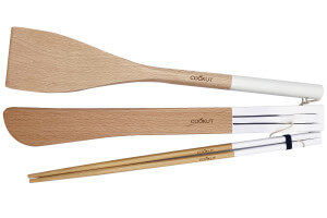 Set de 3 ustensiles Cookut en bois pour L'Incroyable Poêle et L'Incroyable Wok