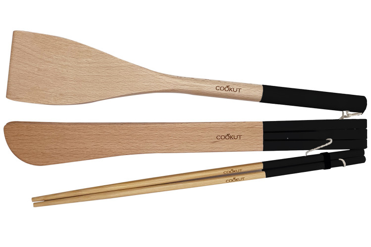 Set de 3 ustensiles Cookut en bois pour L'Incroyable Po&ecirc;le et L'Incroyable Wok